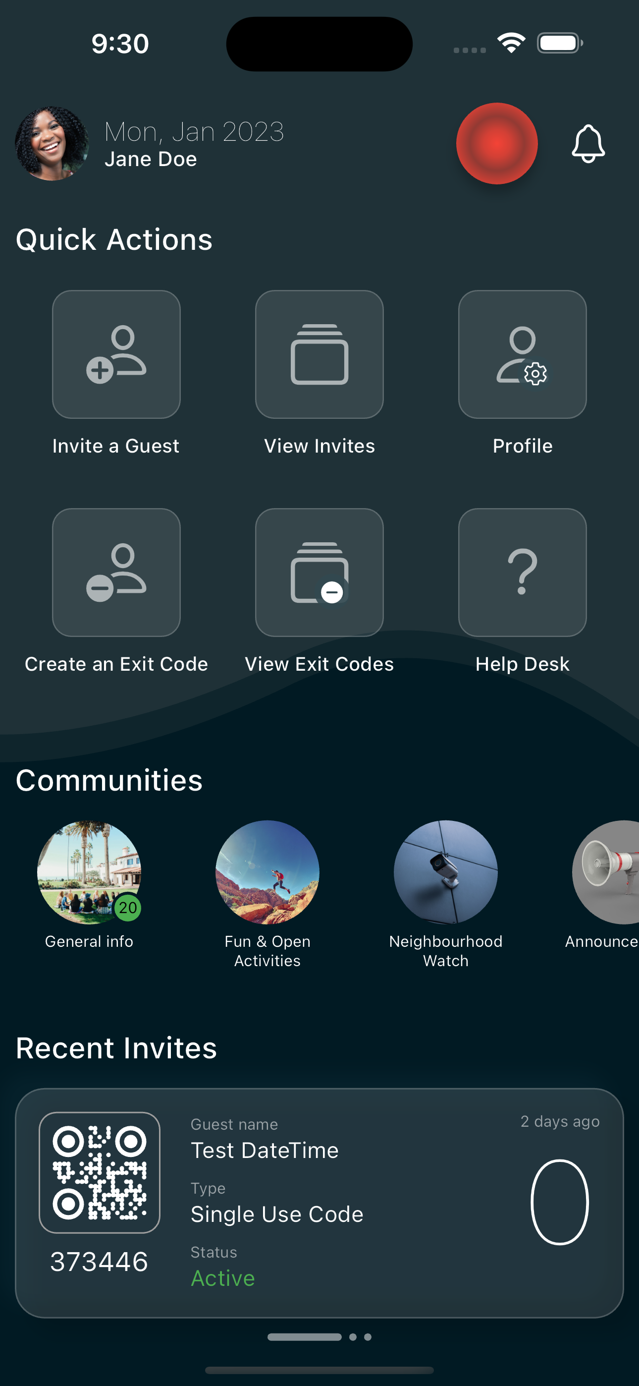 iPass Estate Security App Mockup